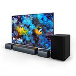 ULTIMEA 5.1 Soundbar Compatible with Dolby Atmos, 410W Surround Sound System Sound Bar for TV, Sound Bar with Wireless Subwoofer, Surround and Bass Adjustable Home Audio TV Speakers, Poseidon D60