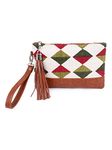 SPICE ART Women Durrie Clutch Multi Printed Canvas Hand Purse Girls Casual Stylish Daily Use Wristlet Zipper Pouch