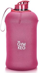 Gym Keg - Half Gallon Water Bottle with Sleeve - Reusable Gym Bottle for Men - Insulated Sleeve - Daily Drinking Bottle for Men and Women - Ideal for Workout, Exercise and Sport (Maroon)