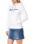 Champion Women's Legacy Classic Logo 113207 Hooded Sweatshirt, White, XS