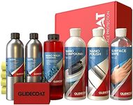 Glidecoat Marine Ceramic Coating Top Kit (500ml) 40ft - Boat Ceramic Coating Kit with Nano Ceramic Coating & Hydrophobic Coating - Complete Detailing Supplies w/Marine Ceramic Coating, Nano Polish