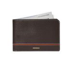 MOKOBARA Stash Travel Bifold Wallet Gift for Men | Geometric Textured | Genuine Leather | RFID Protected | Fits Boarding Pass | Fits Internation Currency | SIM and Ejector Pin Slot | Ka-Ching (Brown)