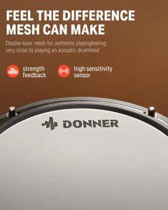 Donner DED-80 Electric Drum Kit – 8-Piece Digital Drum Set