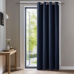 Deconovo Door Curtain Thermal Insulated Blackout Curtain Single Panel for Door 52"x 84" Navy Blue 1 Panel