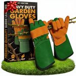 DIY Doctor Heavy Duty Gardening Gloves for Men, Thorn Proof Leather Garden Work Gloves, One Size Fits Most Unisex - (1 Pair)