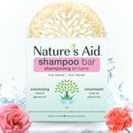 Nature's Aid Volumizing Natural Rice Water Shampoo Bar for Hair Growth, Strengthening & Thickening Shampoo for All Hair Types. Natural Lather and Salon Quality. Vegan. Made in Canada. (Rose Geranium) 72g