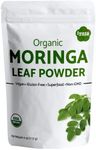 Iyasa Holistics USDA Organic Moringa Leaf Powder, Moringa Oleifera, Raw Superfood, Energy Booster, Great as Smoothie, Tea, Work Out Supplement, Resealable Pouch, Trial Pack of 4 oz/112 Grams