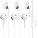 3 Pack iPhone In-Ear Wired Earphones [MFi Certified] HiFi Stereo Noise Isolating Sound Earbuds Headphones with Microphone and Volume Control Compatible with 14/Plus/Pro/Pro Max/13/12/11/SE/XR/XS/X/8/7