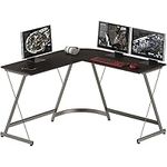 SHW Gaming Desk L-Shaped Office Com