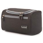 Hudstill Travel Toiletry Bag for Men and Women - Hanging Toiletry Bag, Dopp Kit, Bathroom and Shower Organizer for Travel Toiletries Bag, Shaving Gear and Cosmetics (Black)