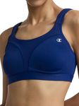 Champion Women's The Infinity Racerback Sports Bra, Moderate Support, Seamless, Moisture Wicking, Blue Depths, Medium