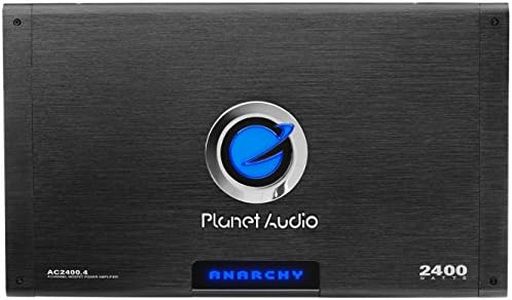 Planet Audio AC2400.4 Anarchy 2400 Watt, 4 Channel, 2/4 Ohm Stable Class A/B, Full Range, Bridgeable, MOSFET Car Amplifier with Remote Subwoofer Control