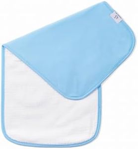 SWaddle AN Premium Baby Burp Cloths, Extra Soft Spit Up Rags with 3 Absorbent Layers, 21" x 10" Size, Blue Bell