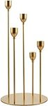 Gold 5 Arms Candelabra Taper Candle