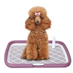 KunFort Large Dog Training Pads & Trays, Indoor Dog Pet Toilet Diaper Holder,Female/Male Dog Training Mat,Large Medium Dogs Potty Traning (Pink)