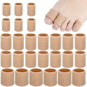 26 Pieces Toe Cushion Tube 0.98 Inches Toe Tubes Sleeves 3 Different Size Soft Gel Corn Pad Protectors for Cushions Corns,Blisters, Calluses, Toes and Fingers.