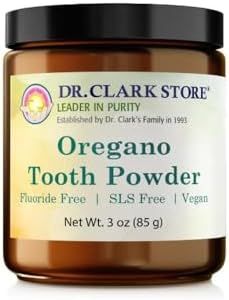 Dr. Clark Oregano Tooth Powder – 3oz, Natural Oral Health & Tooth Whitening Formula