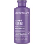 Lee Stafford Purple Toning Shampoo | Bleach Blonde Collection - Neutralizes Brass & Yellow Tones, Great for Color Treated, Silver, & Grey Hair, 250 ml