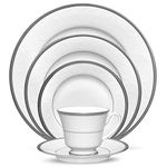 Noritake Regina Platinum 5-Piece Place Setting, White