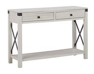 Signature Design by Ashley Bayflynn Modern Farmhouse Console Sofa Table, Whitewash