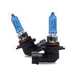 neynavy Pack-2 HB3/9005 Car Halogen Spotlights, P20D Ultra White Light Bulbs, 12V 100W High Beam Low Beam Driving Fog Light for Most Cars, SUVs, Trucks