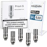 Innokin Prism S Coils 0.8ohm, Spare Coil Suitable for T20S Vape Tank, EZ Watt Vape Kit, Pack of 5, 2ml No Nicotine