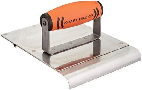 Kraft Tool CF046PF Stainless Steel Hand Edger/Groover 1/2-Inch Radius with ProForm Handle, 6 x 8-Inch,Multi