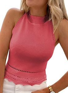 Evaless Women Halter Cropped Tank Tops 2025 Trendy