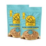 VS MANI & CO. Filter Coffee Powder - Strong And Aromatic Filter Coffee | Authentic South Indian Flavour, Medium Roasted - Pack of 2 (200gm each)