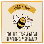 Thank You Card for Teaching Assistant, Thank You For Bee-ing An Amazing Teaching Assistant, Nursery Teacher Card, Teaching Asssitant Card, Teacher Gifts, Leaving Card