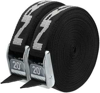 NRS 1" Heavy Duty Tie Down Strap – 2 Pack | Cargo Roof Rack Strap for Vehicle, Trailer, Kayak, Moving | 500 lbs. Working Load | 1,500 lbs Breaking Strength