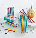 tag Birthday Candles Hand Dipped Wax Color Variety with Stipes Candle Packs, Set of 2