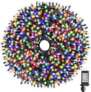XTF2015 262FT 800 LED Christmas String Lights, Christmas Lights Plug 8 Modes Memory Function with Timer, UL Certified Outdoor Indoor Fairy Light Christmas Tree, Patio, Party (Multicolor)