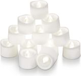 Homemory 12 Pcs Battery Tea Lights with Timer, LED Tealights Candles with 6H Timer Built-in, for Wedding Table Home Decor