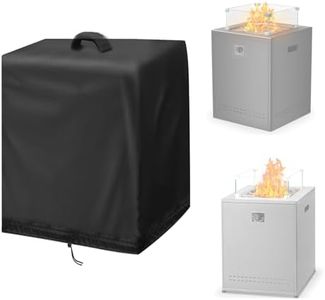 Aidetech Fire Pit Table Cover for Electactic 20" Square Smokeless Propane Fire Pit Table, Waterproof Outdoor Fire Tables Fireplace Cover-20"D x 20"W x 24.5"H