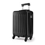 Kono 19 inch Carry On Luggage Lightweight Hard Shell Hand Suitcases ABS 4 Wheel Spinner Luggage 2 Year Warranty Durable (Black)