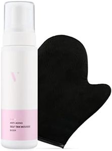 VENICEBODY Set di mousse autoabbronzante anti invecchiamento (200 ml) – Autoabbronzante per il corpo con anti-invecchiamento, asciugatura rapida, si assorbe rapidamente, non si attacca – con guanto