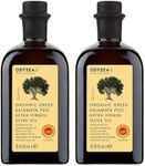Odysea Organic Extra Virgin Olive Oil, PDO Kalamata EVOO, 500ml Glass Bottle (Pack of 2)