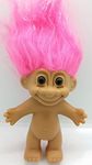 Russ Magenta Pink Haired Troll Doll 4.5" Tall with Hair 6" Tall