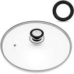 Tempered Glass Lid with Heat Resistant Handle,10.5"/26cm, Clear