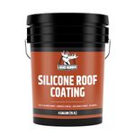 Liquid Rubber Silicone Roof Coating - Roof Sealant for Flat, Sloped, and Metal Roofs, White, 4 Gallon