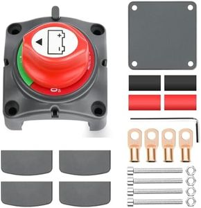 DIKJAK 600A Heavy Duty Battery Disconnect Switch, 12-48V Battery Cut Off Switch with Installation Accessories, Kill Switch Battery Shut Off Switch for High Current