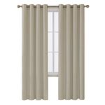 Deconovo Blackout Curtains for Living Room, Room Darkening Curtain Panel for Bedroom, Thermal Insulated Window Curtain, 1 Panel, Beige, 52 W x 95 L Inch Long Curtain, Nursery