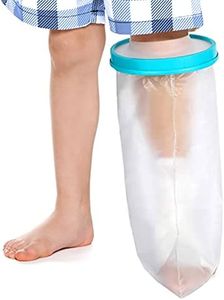 Clheatky Kids Leg Cast Cover for Shower Bath Watertight Plastic Protection Bandage Dry, Reusable Foot Protector Knee, Calf, Ankle Wound17.5inch) (Blue)