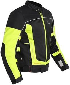 Royal Enfield Explorer V4 Pro Riding Jacket Neon Green (M) 40 Cm with "D3O",Level 2 Protectors At Shoulders & Elbows & Fitted with Back Armours,“Ergo Pro Tech”,Level 2 Pockets For Chest Protectors