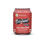 Scream Power Drink: Cola Flavour, Zero Sugar, Zero Calorie, Zero Carb, Zero Artificial Color Energy Drink with BCAA, Natural Caffeine, Sustained Energy - Pack of 24, 250ml Cans