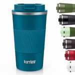 KETIEE Travel Coffee Mug 12oz: Insulated Coffee Cup with Leakproof Lid, Coffee Tumbler, Reusable Coffee Cups with Seal Lid, Vacuum Stainless Steel Coffee Mug to Go for Hot/Ice Coffee Tea (Blue)