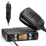 Radioddity CB-27 Pro 40 Channel Mini CB Radio with AM/FM Emergency Call Channel 9/19, 4W Transmission Power, VOX, RF Gain, and Offset Handheld Microphone