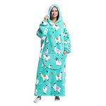 JOREAY Extra Long Oversized Blanket Hoodie, Adult Women Snuggle Fleece Wearable Blanket, Fluffy Giant Hooded Sweatshirt for Teens