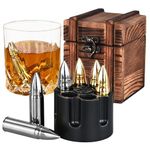 EooCoo Fathers Day Anniversary Birthday Gifts, Whiskey Stones Gift Set, Mens Gifts Ideas, Whiskey Gifts for Men, Man Cave Stuff Cool Gadgets, Gifts for Him Boyfriend, Reusable Ice Cubes